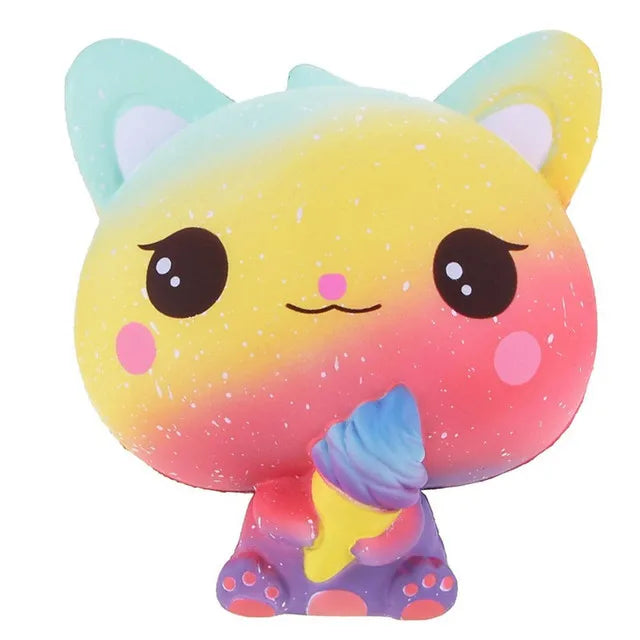 Jumbo Rainbow Kitty and Pancake Squishy