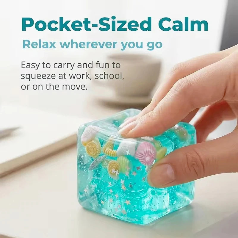Ocean Shell Jelly Squishy Cube