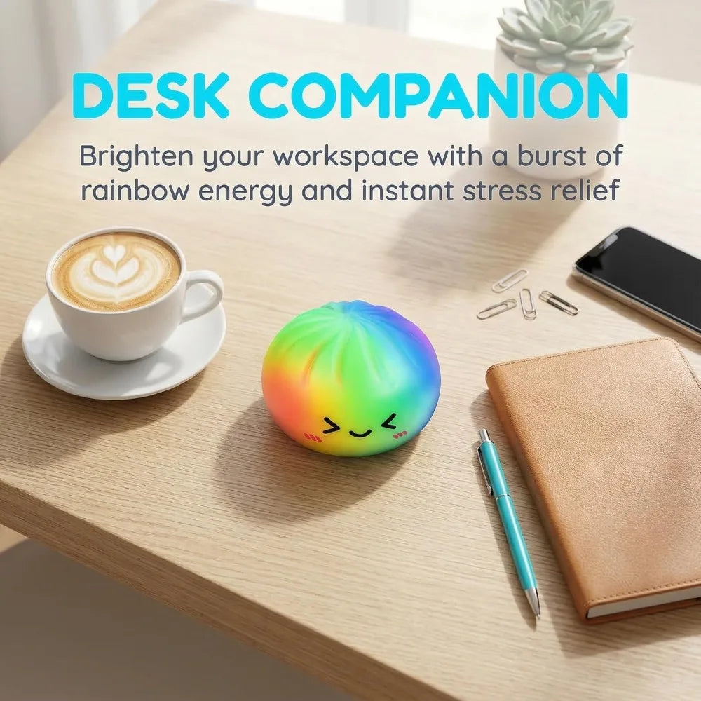 Rainbow Color Dumpling Squishy Toy