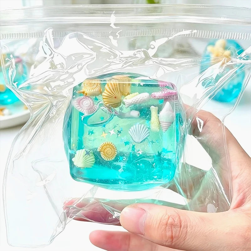 Ocean Shell Jelly Squishy Cube
