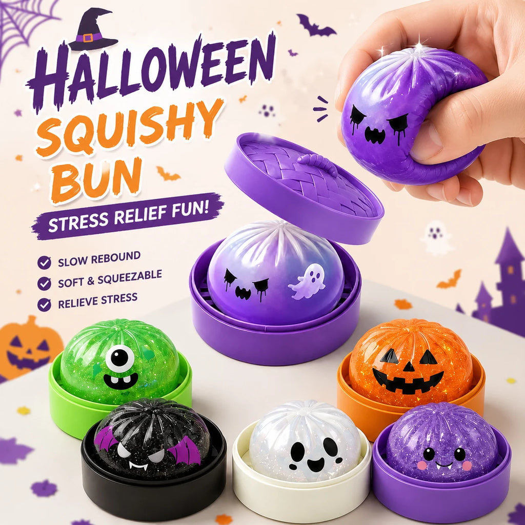 Glitter Halloween Dumpling Squishy with Steamer