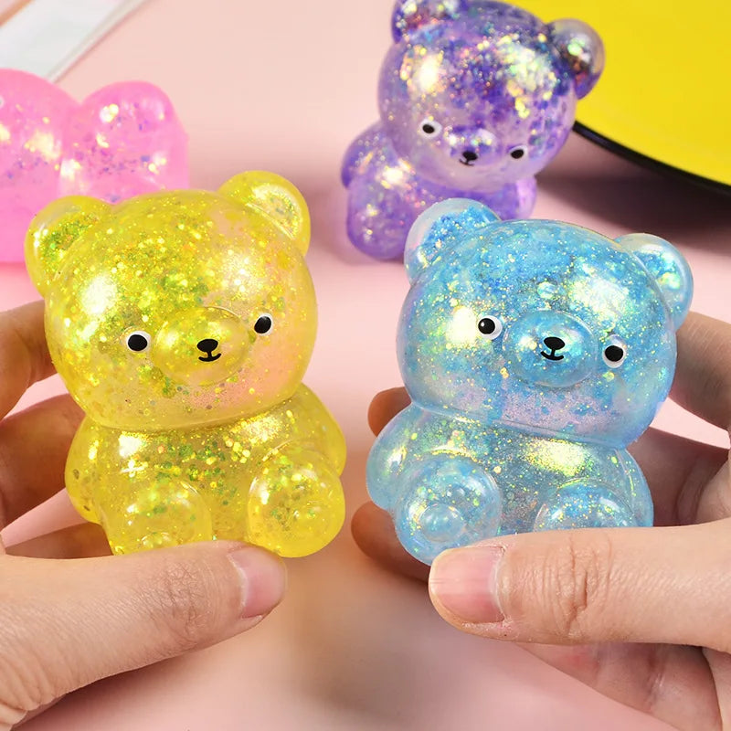 Glitter Gummy Bear Squishy