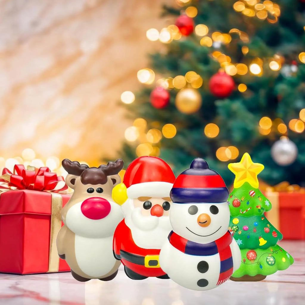Christmas Squishy Santa, Snowman and Friends