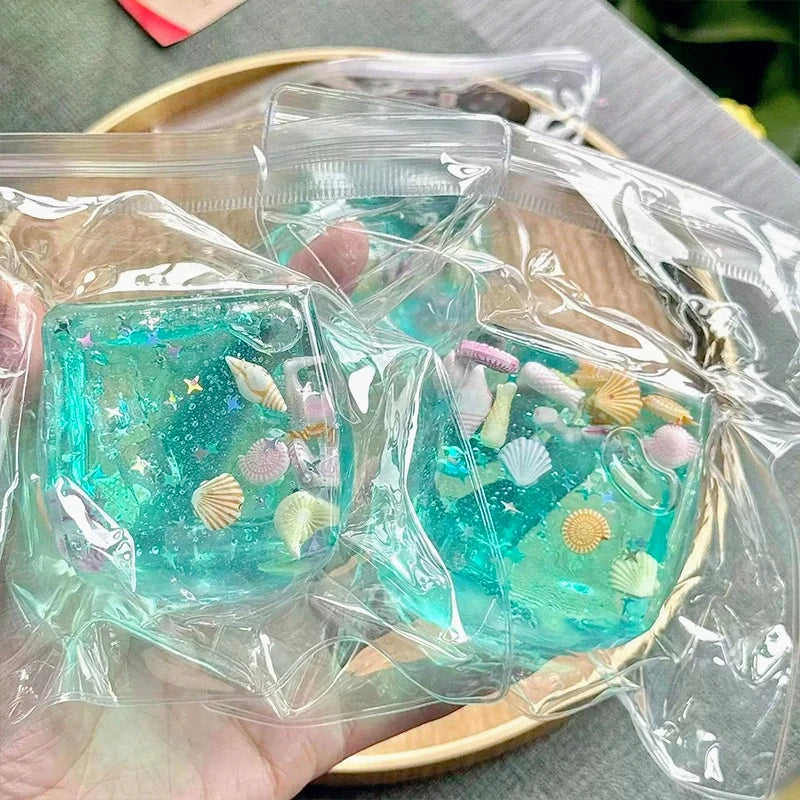 Ocean Shell Jelly Squishy Cube