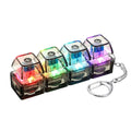 1PC Light Up Keyboard Keychain Stress Relief Clickable LED Button Toy