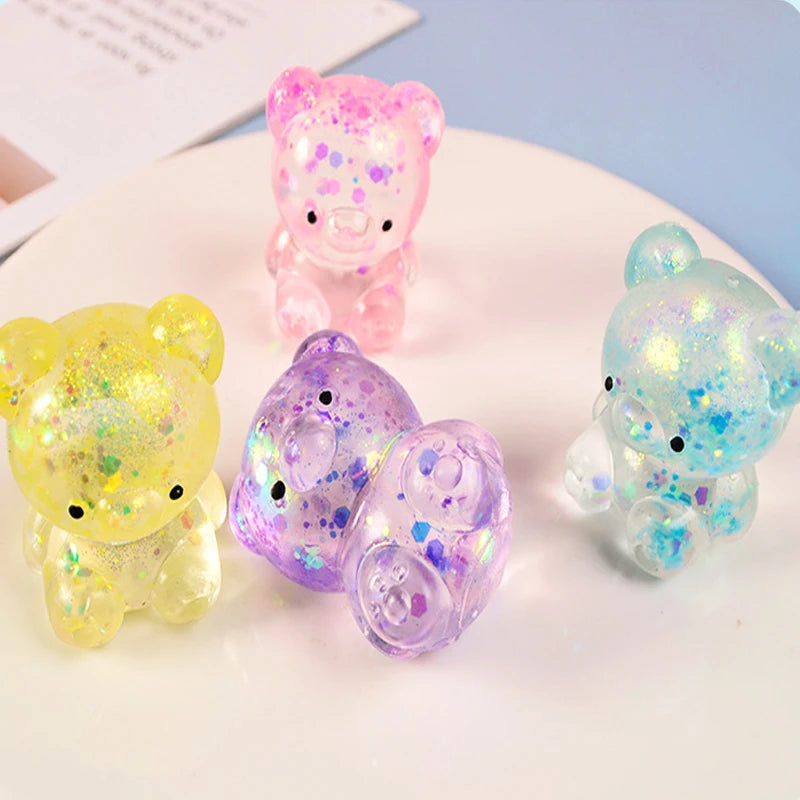 Glitter Gummy Bear Squishy