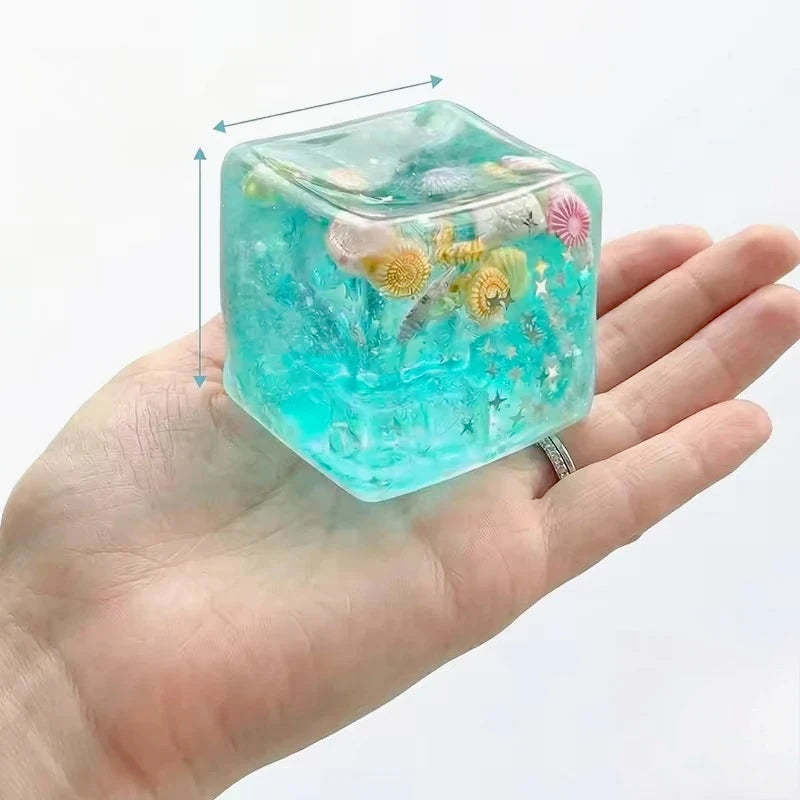 Ocean Shell Jelly Squishy Cube