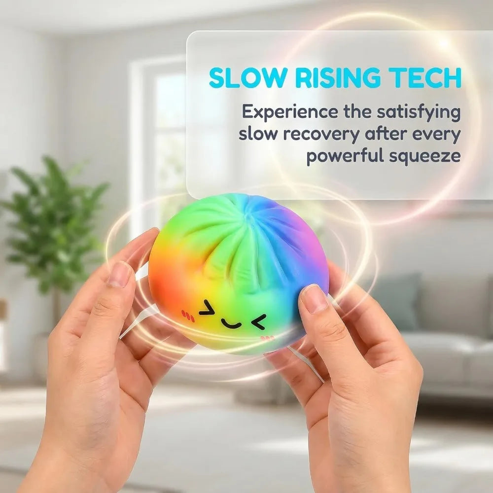 Rainbow Color Dumpling Squishy Toy
