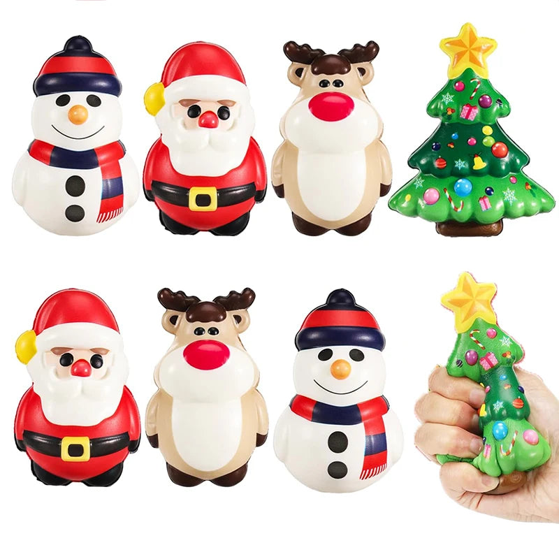 Christmas Squishy Santa, Snowman and Friends