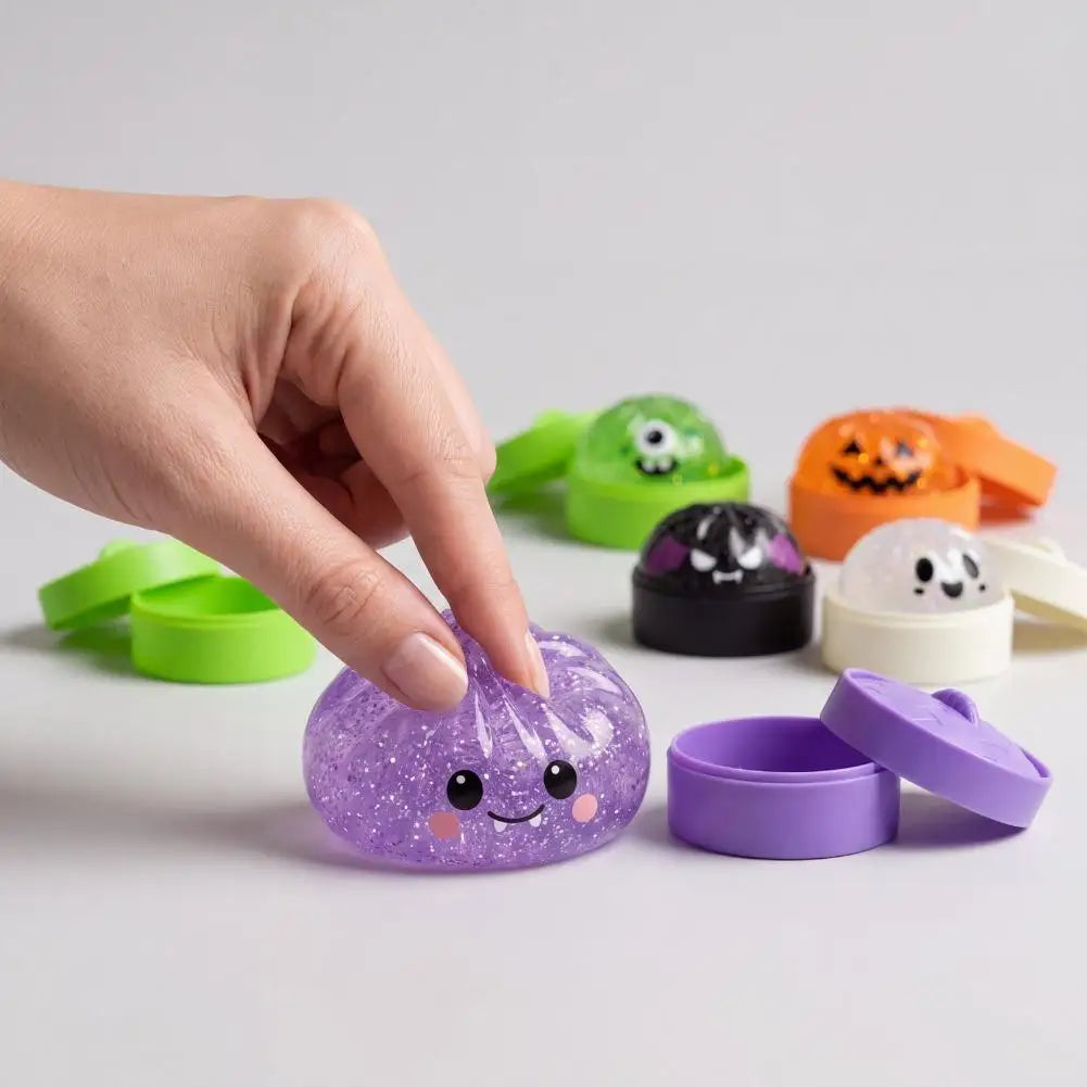 Glitter Halloween Dumpling Squishy with Steamer