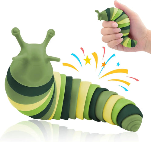 1PCS Colorful Wiggly Slug Stress toy