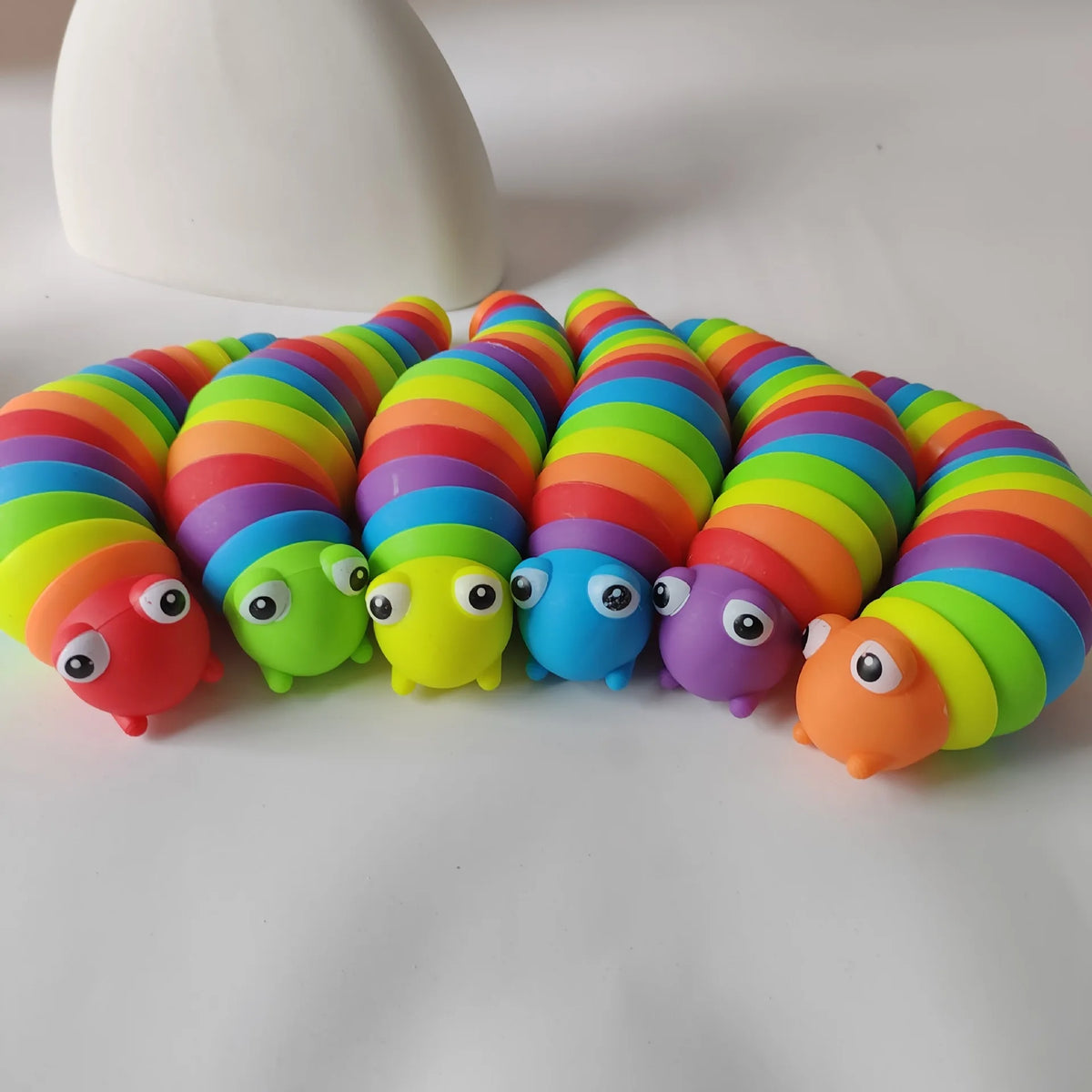 1PCS Colorful Wiggly Slug Stress toy