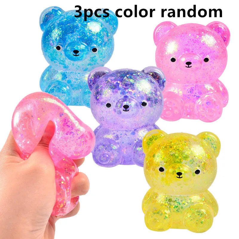 Glitter Gummy Bear Squishy
