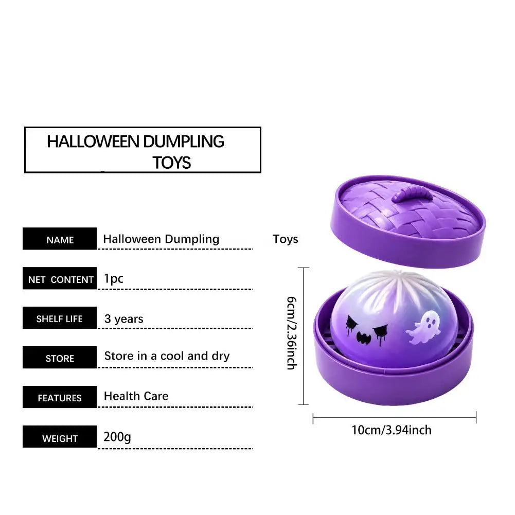 Glitter Halloween Dumpling Squishy with Steamer